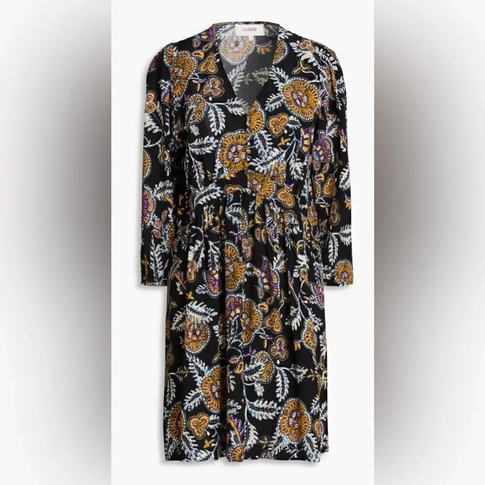 BA&SH
Volver gathered floral-print crepe mini dress NWT Size M - Picture 1 of 8